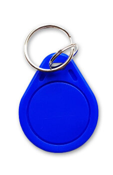 Брелок Mifare 1k Без номера, с кольцом, перезаписываемый
Цвет синий